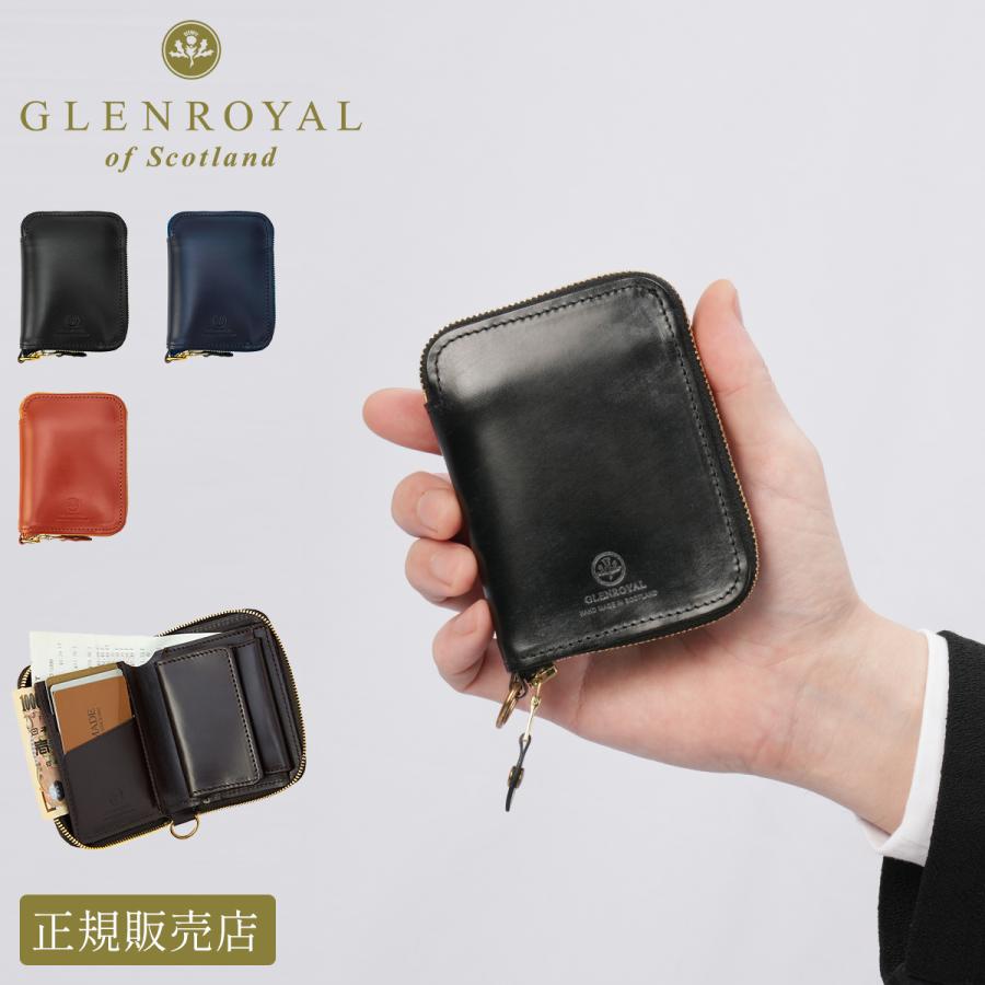グレンロイヤルGLENブライドルレザージップミニパース財布ウォレット黒 エイジングギャラリー/スタッフ愛用のグレンロイヤル“ZIP MINI PURSE