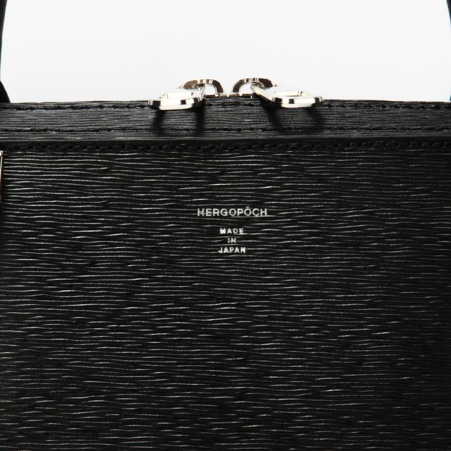 【美品】エルゴポック ビジネスバッグ ブリーフケース A4可 レザー ブラック HERGOPOCH 最大46% 10/26まで エルゴポック ビジネスバッグ