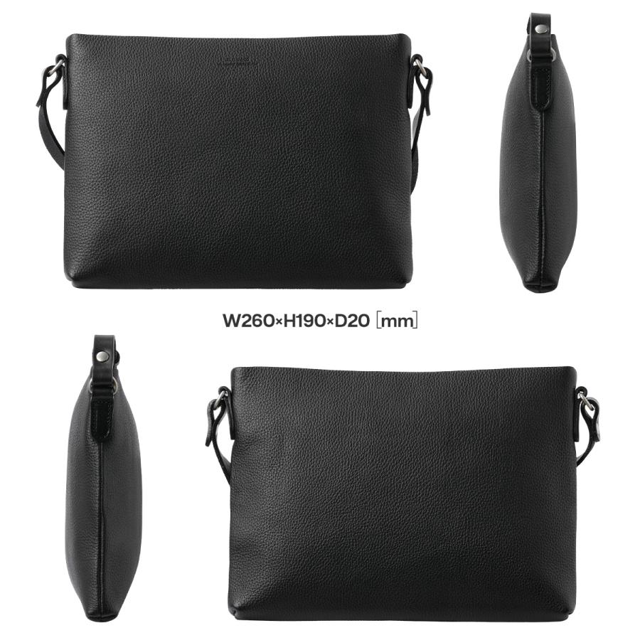 スロウ⭐︎SLOW⭐︎レザーバッグ　ボディーバッグ　サコッシュ　ブラック　レザー SLOW ショルダーバッグ スロウ / shrink-sacoche シュリンク