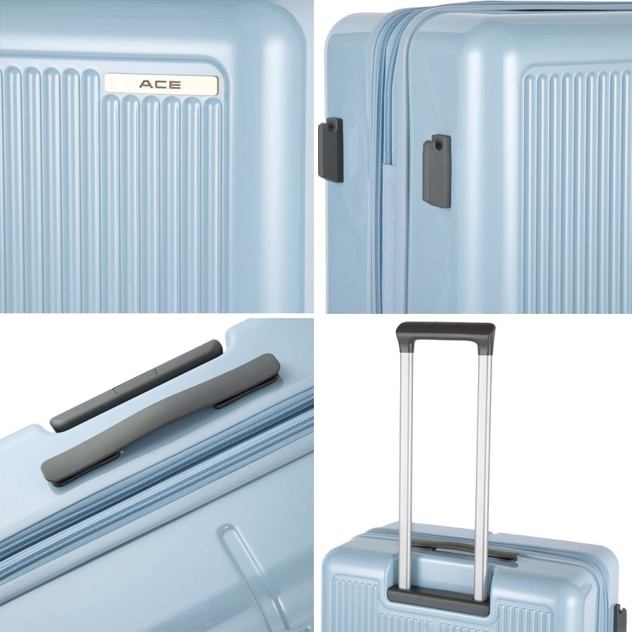 Ace（エース） スーツケース Mサイズ 63L/75L 拡張機能付き ストッパー
