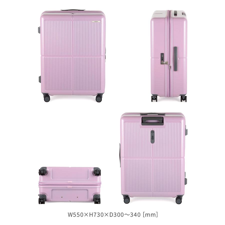 Ace（エース） スーツケース Lサイズ LL XL 89L/106L 大型 大容量 拡張