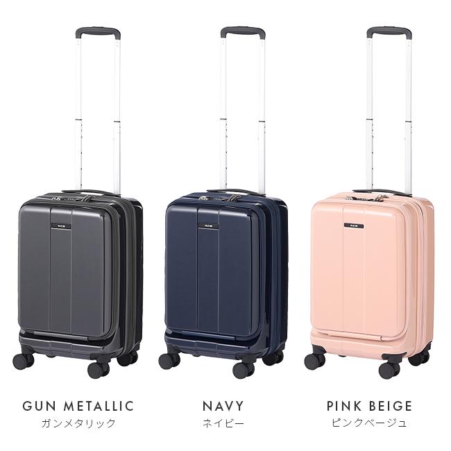 商品レビューで+5%｜限定ブラック エース フォールズ スーツケース 機内持ち込み Sサイズ SS 31L 41L キャリーケース フロントオープン ストッパー付き 拡張 軽量 ACE 06905 Ace（エース） 限定ブラック フォールズ スーツケース 機内持ち込み S