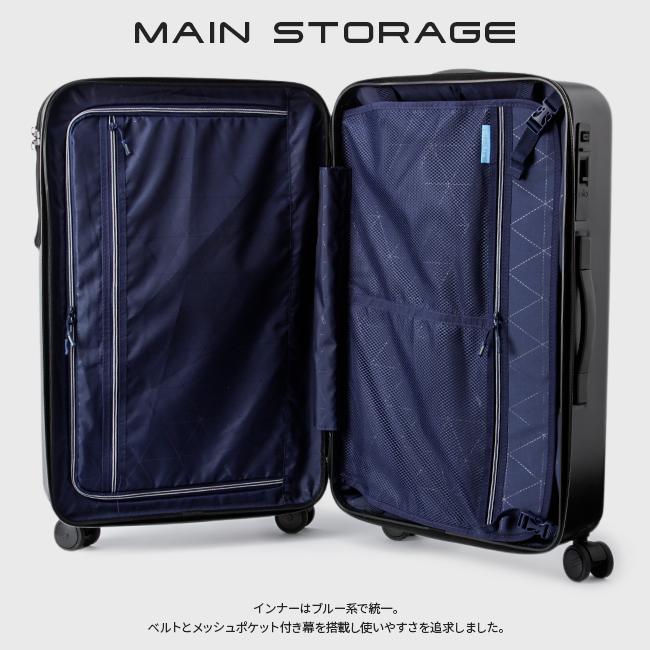 スーツケース Mサイズ 60L トップオープン フロントオープン