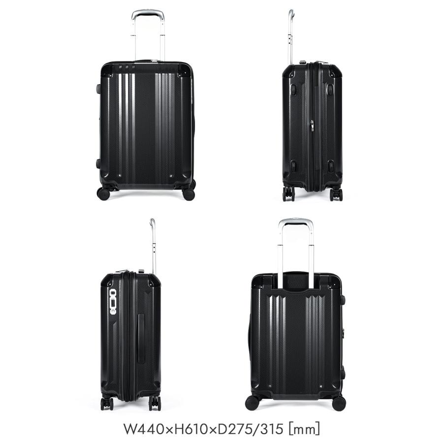 デカかる アジアラゲージ スーツケース Mサイズ 52L/60L 軽量 中型