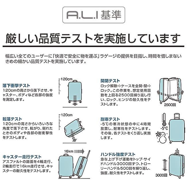 アジアラゲージ スーツケース Lサイズ 96L 軽量 大型 大容量 無料受託手荷物 フレームタイプ A.L.I Asia Luggage ドリームライト ALI-099-28の画像