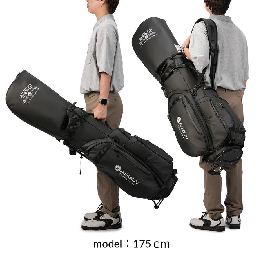 AS2OV（アッソブ） ゴルフ ナイロンポリカ キャディバッグ スタンド式