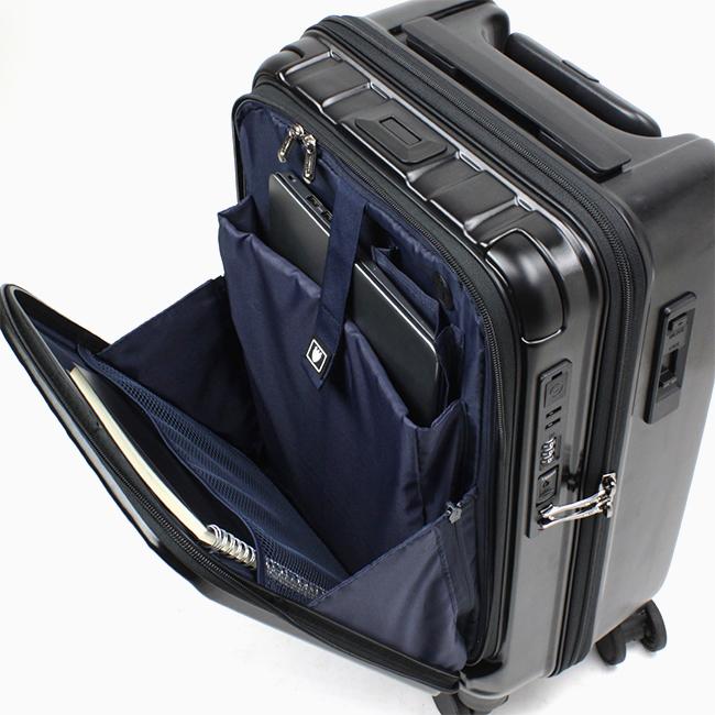 バーマス インターシティ スーツケース 機内持ち込み BERMAS 60525 Sサイズ 34L 軽量 フロントオープン ストッパー カップホルダー USBの画像