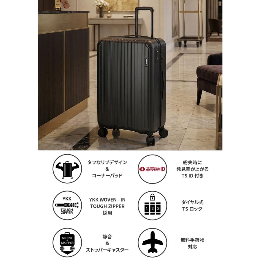 バーマス ヘリテージ3 60542 スーツケース Lサイズ 92L 軽量 大型 大容量 無料受託手荷物 静音キャスター ファスナータイプ キャリーケース BERMAS HERITAGEIIIの画像