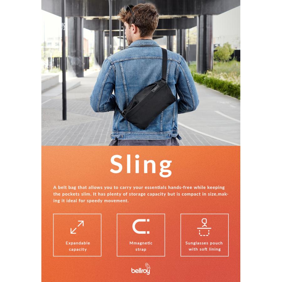 Bellroy Classic Sling ベルロイ クラシックスリング ボディバッグ ショルダー メンズ レディース ブランド 小さめ 軽量 拡張 斜めがけ 7L A5 BSLA 6年保証 | Bellroy | 04