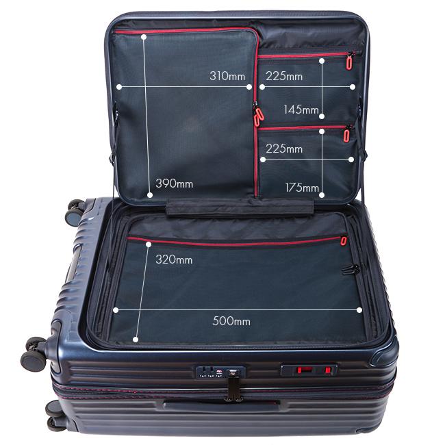 カーゴ Cargo スーツケース ロータリーロック 静音 大型 100L新品 TORIO（トリオ） カーゴ スーツケース LLサイズ XL 100L フロント
