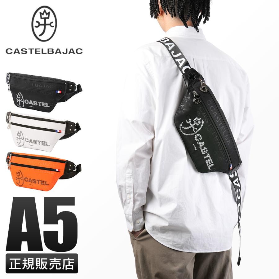未使用級 カステルバジャック REPO ボディ バッグ ショルダー 黒 革 CASTELBAJAC（カステルバジャック） バッグ ショルダーバック メンズ