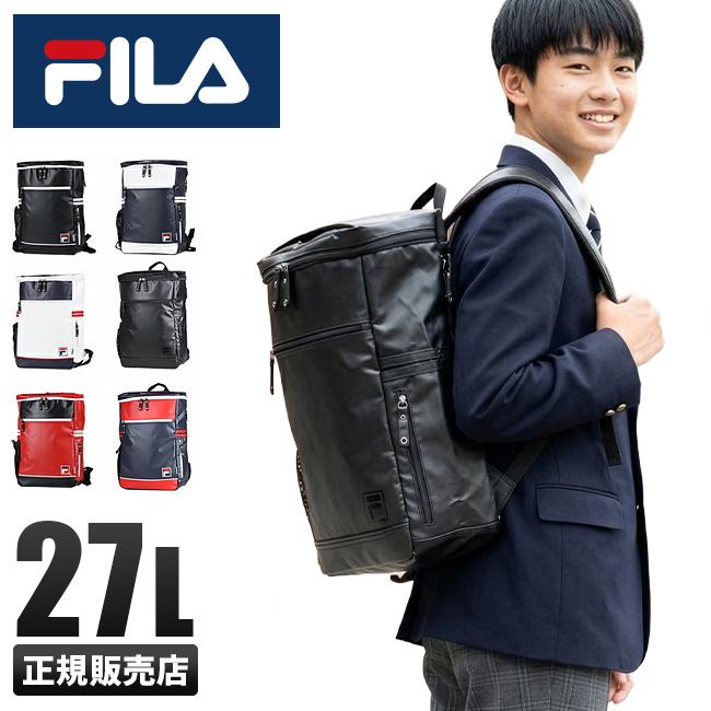 FILA（フィラ） リュック 27L 大容量 女子 男子 軽量 防水 黒 中学生 