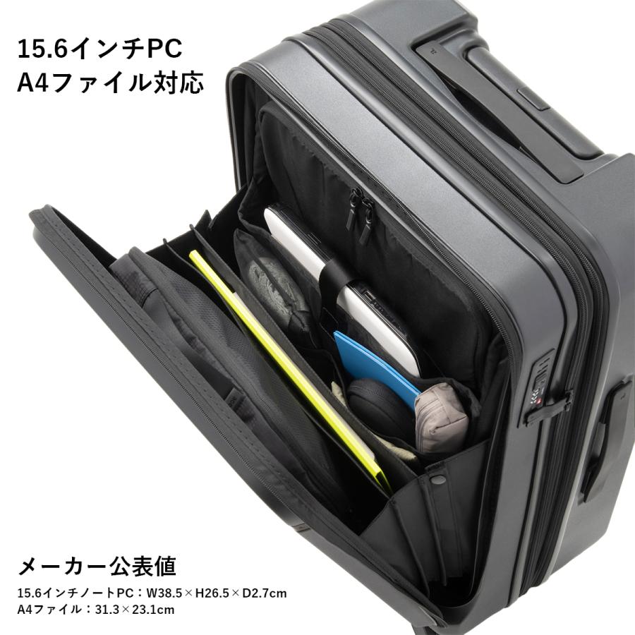 ace. GENE LABEL エース トルク スーツケース 63L 78L Mサイズ 拡張 前