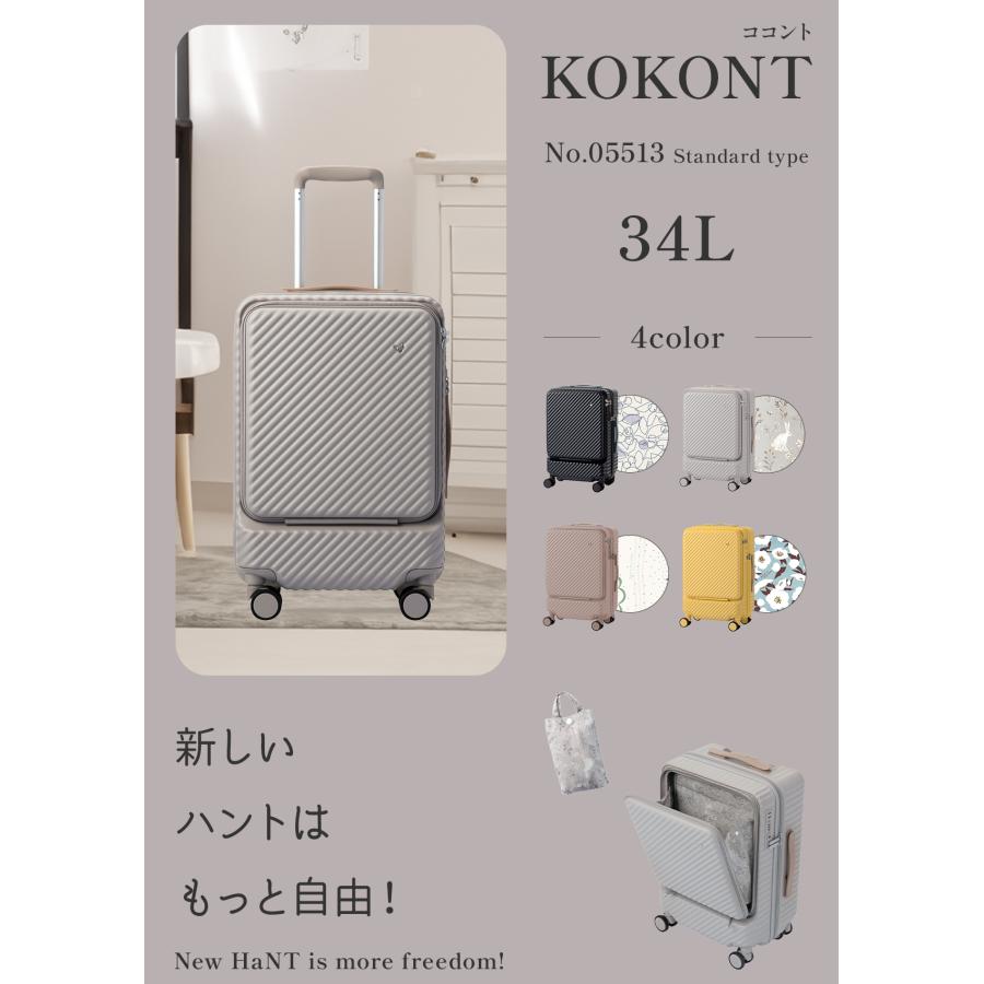 HaNT エース ハント ココント スーツケース 機内持ち込み Sサイズ 34L
