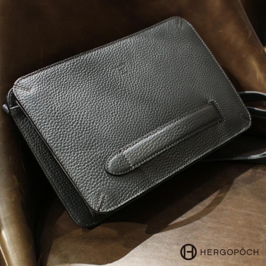 HERGO POCH エルゴポック 本革　2WAY ボディバッグ HERGOPOCH（エルゴポック） クラッチバッグ メンズ ブランド 軽量 日本