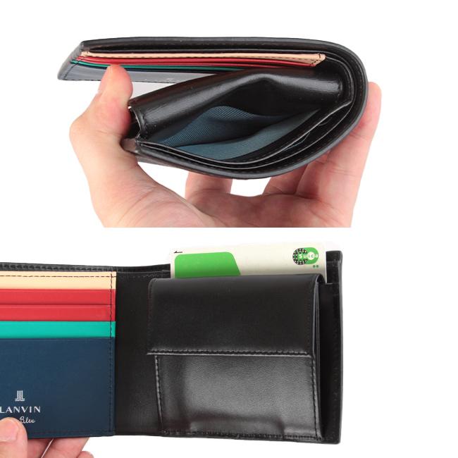 LANVIN en Bleu ランバンオンブルー ランバン 財布 二つ折り財布 本革
