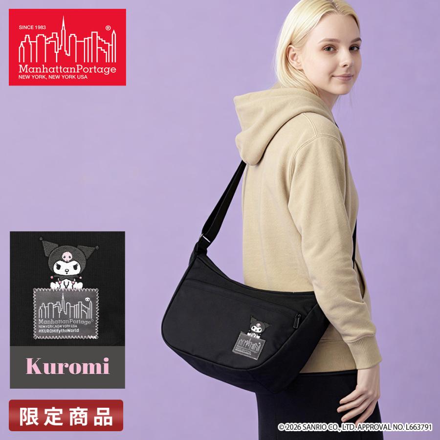 【新品】マンハッタンポテージ× KUROMI カジュアルメッセンジャー スリム Manhattan Portage（マンハッタンポーテージ） クロミ ショルダー