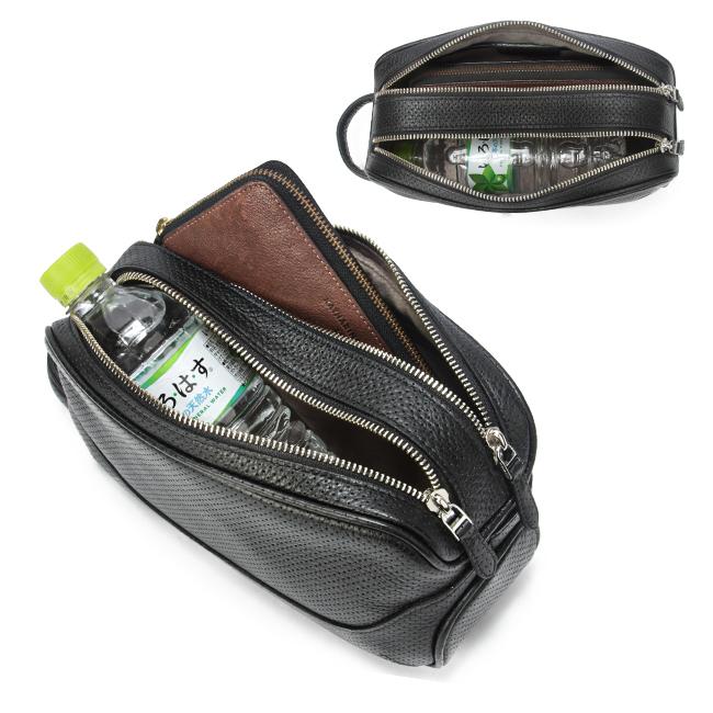 ペッレモルビダ メイデンボヤージュ クラッチバッグ PELLE MORBIDA PMO-MB028P 本革 パンチングレザー 2室 サードバッグの画像
