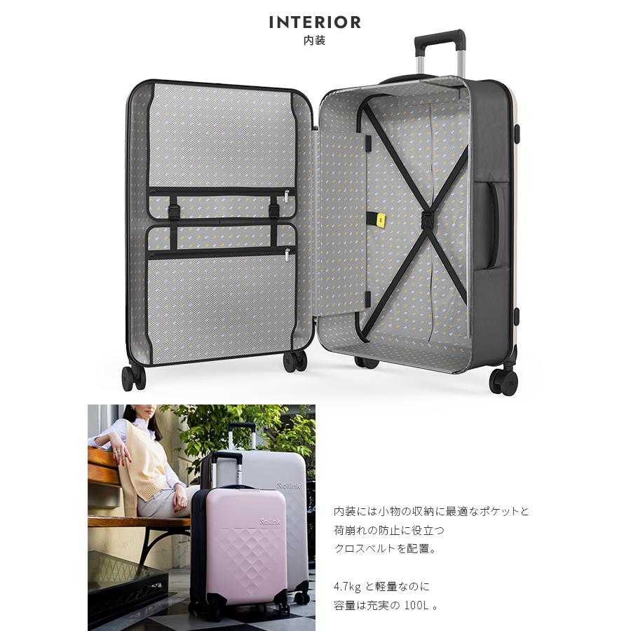 Rollink ローリンク スーツケース 100L LLサイズ 4輪タイプ 大型 大