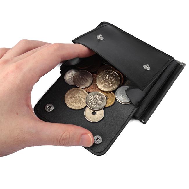 SLOW（スロウ） 財布 二つ折り財布 薄い財布 薄型 小銭入れ付き 本革