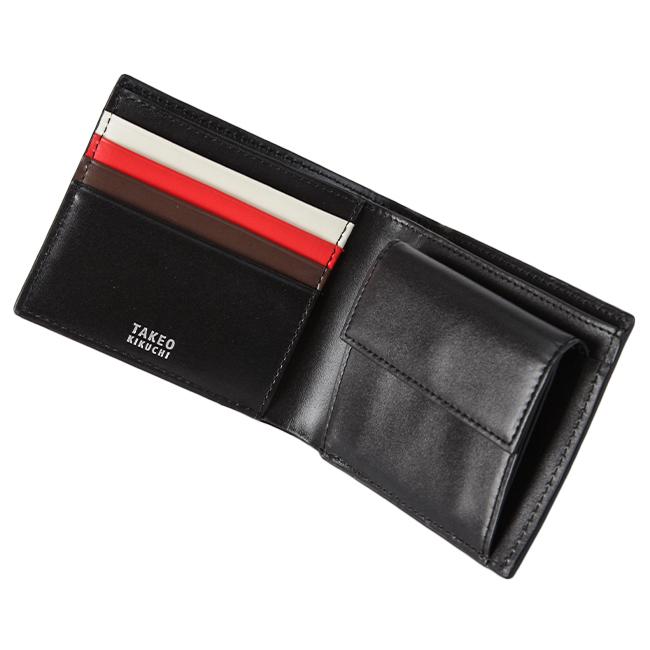 TAKEO KIKUCHI（タケオキクチ） 財布 二つ折り財布 メンズ 本革 レザー
