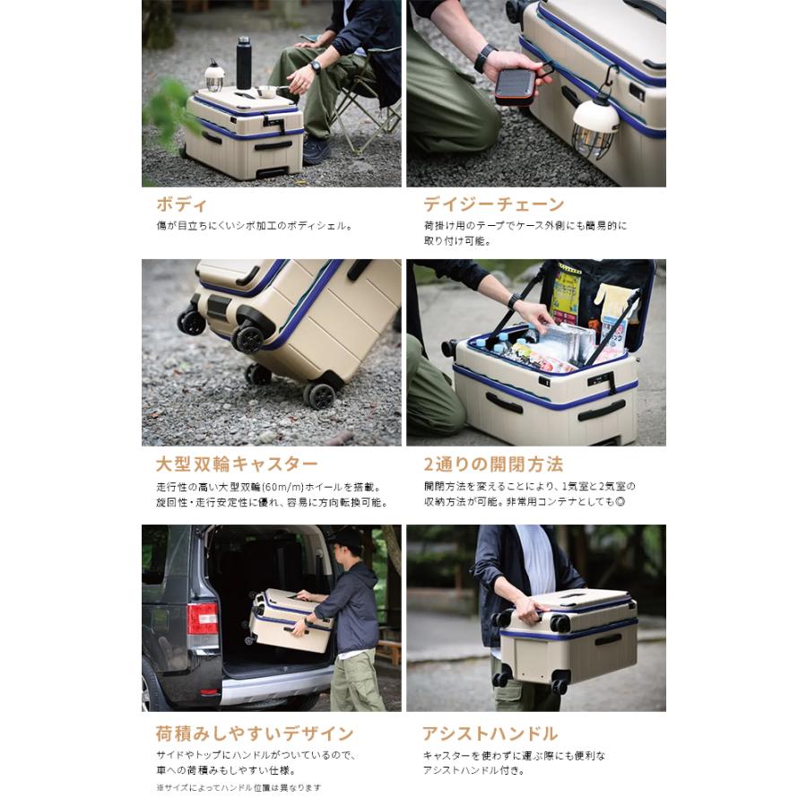 ace. TOKYO LABEL エース スーツケース Mサイズ 64L 軽量 防災 中型