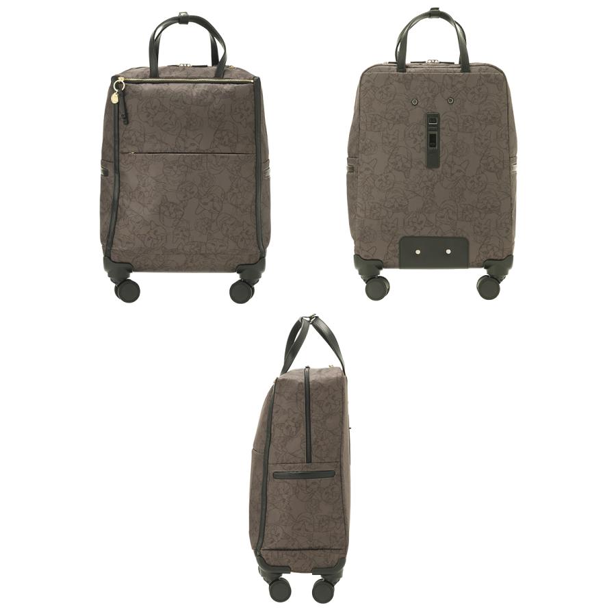エース トーキョー ソフトキャリーケース スーツケース 機内持ち込み Sサイズ SS 33L 軽量 小型 静音キャスター ネコ柄 ユッカトローリー ace.TOKYO 17841の画像