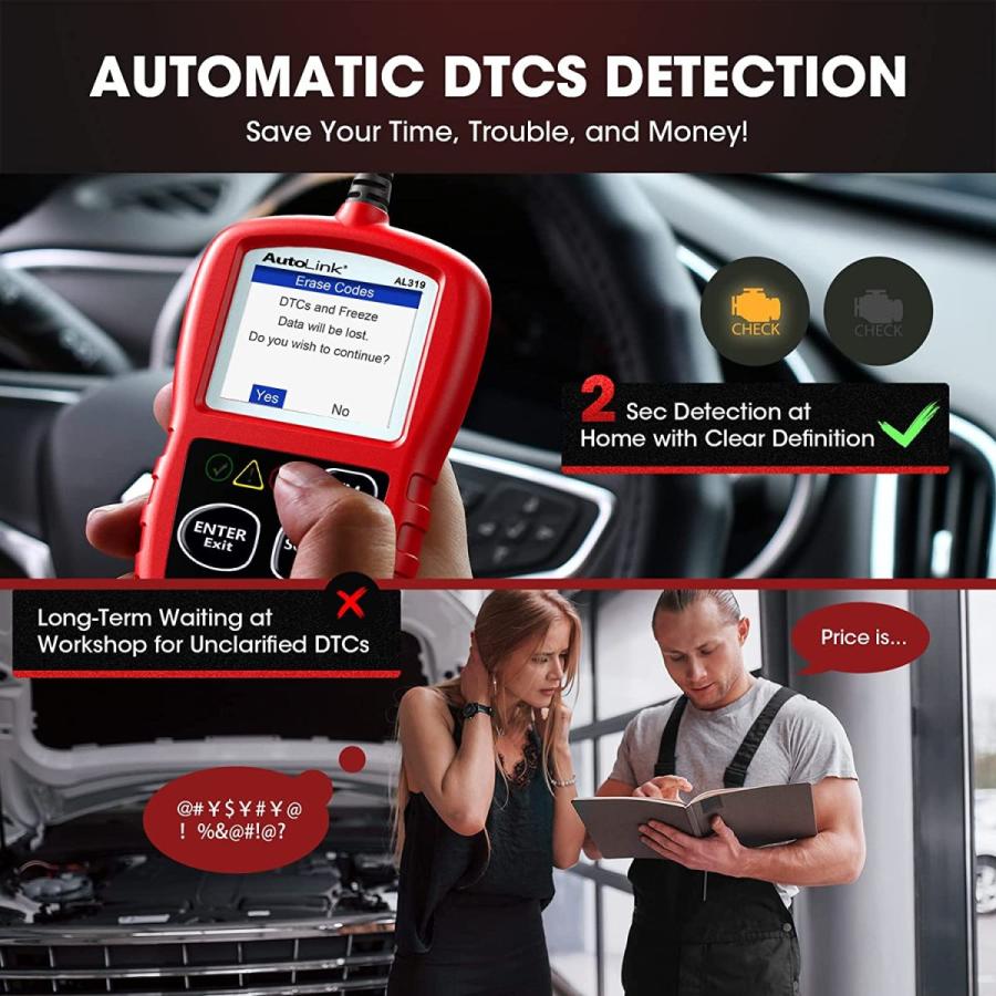 Autel ] AL319 OBD2 故障診断機 ミニ 診断機 自動車 車 スキャンツール