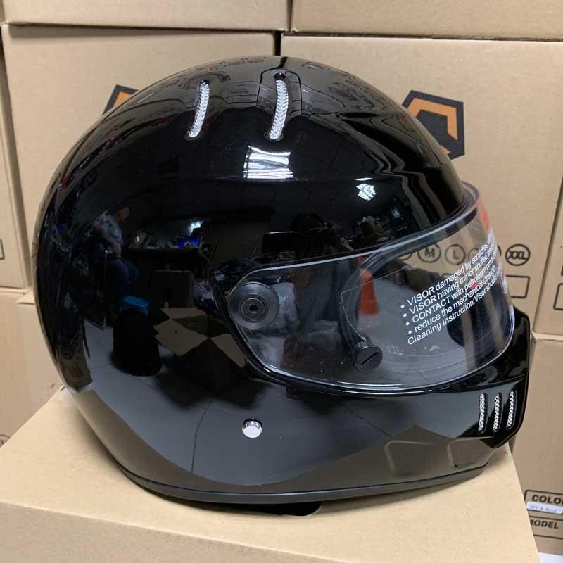 マットブラックATV-1バンディットフルフェイスオンロードガラス繊維ヘルメット 装飾用ヘルメット ガラス繊維 フルフェイスヘルメット ATV-1 シリーズ