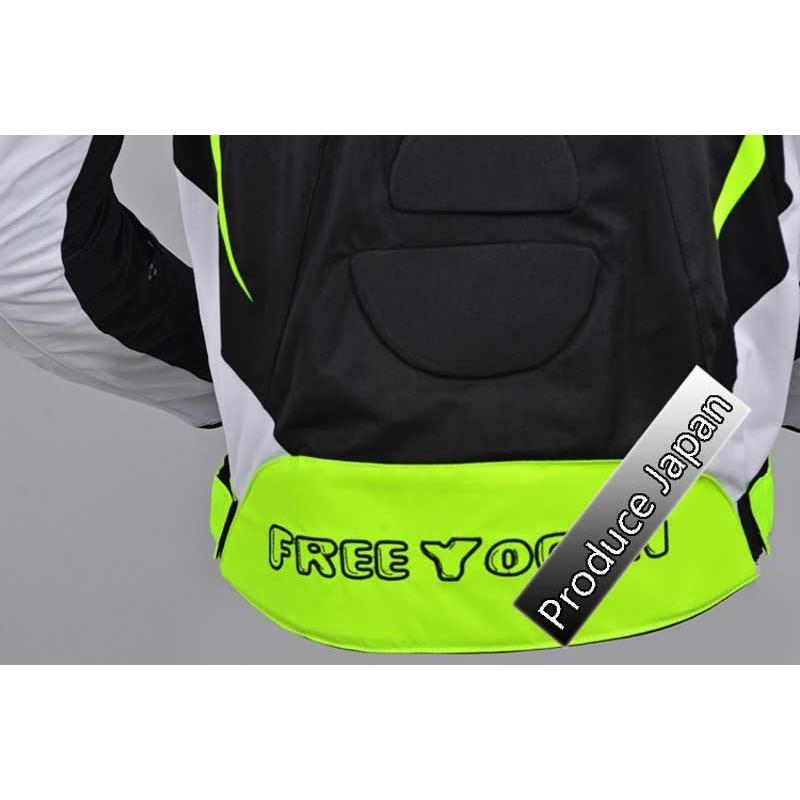 FREE YOGIN] バイクウエア バイク用 レーシング メッシュ 橙/緑
