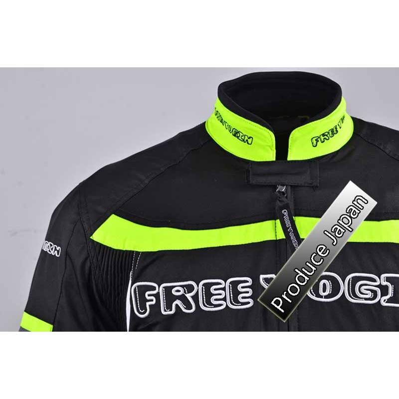 FREE YOGIN] バイクウエア バイク用 レーシング メッシュ 橙/緑