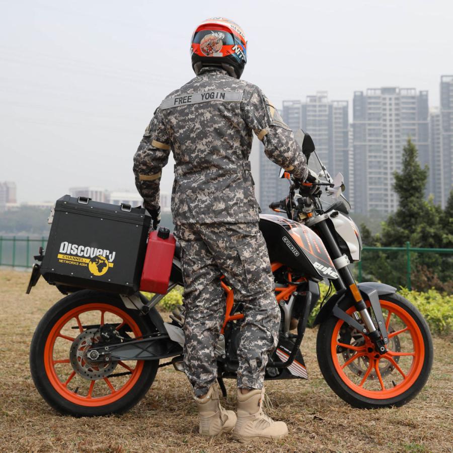 FREE YOGIN] フリーライダー バイクウエア オックスフォード 迷彩 深灰
