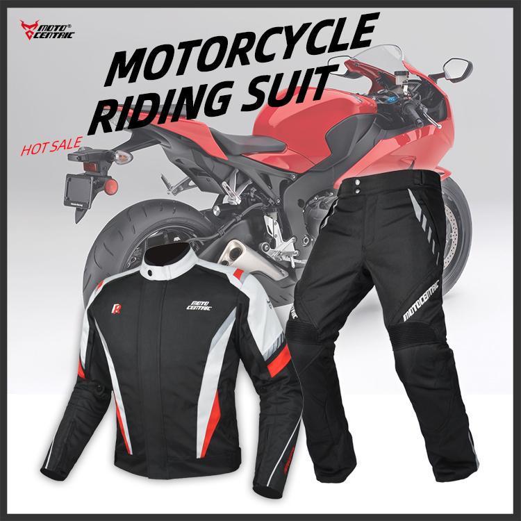 MOTO CENTRIC] バイク用メンズ オックスフォード布 ジャケット&パンツ