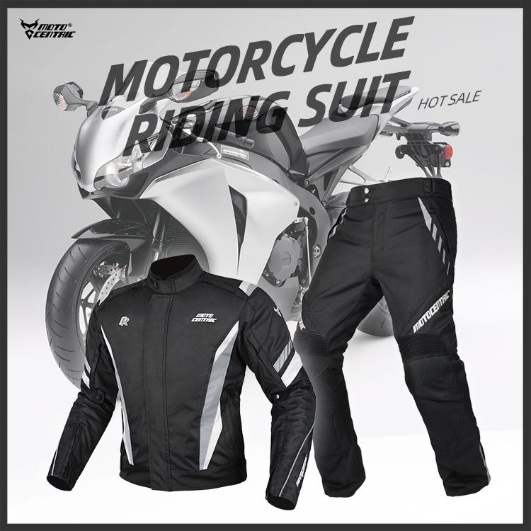 MOTO CENTRIC] バイク用メンズ オックスフォード布 ジャケット&パンツ