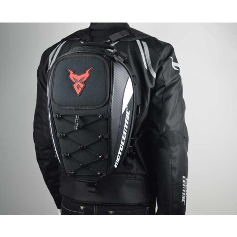 MOTO CENTRIC] バイク用 シートバッグ 炭繊維柄 拡張機能あり 