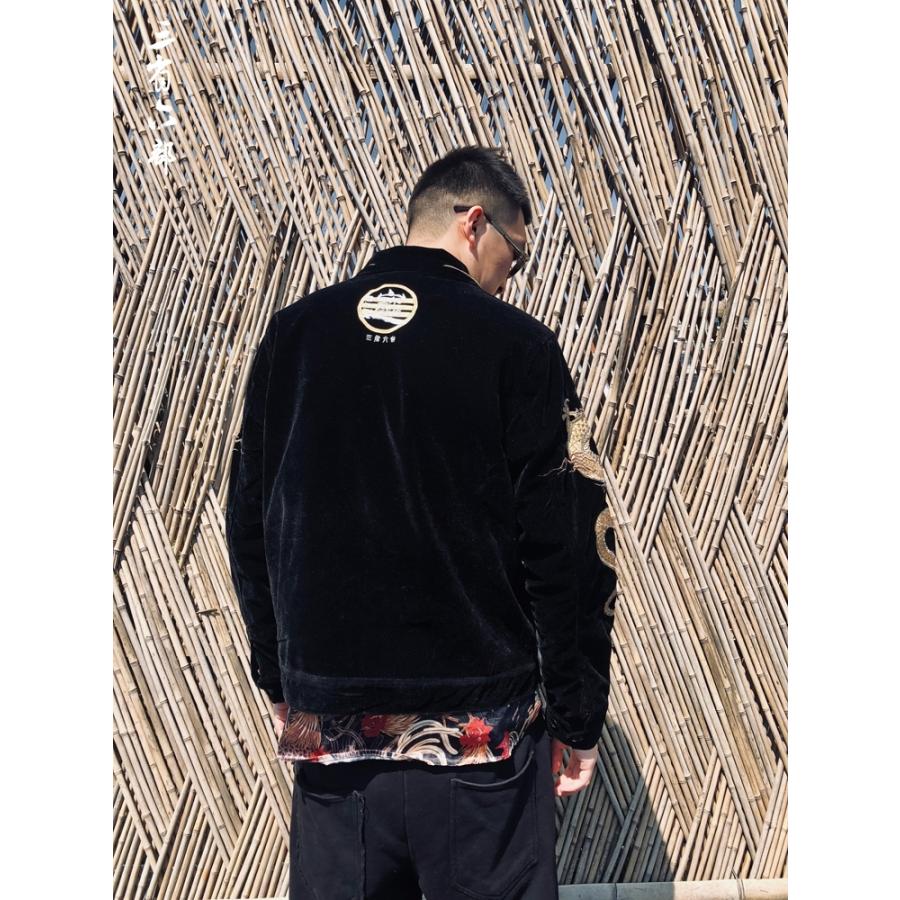 ヨコスカ 男女兼用 双龍紋刺繍マーク オリジナルデザイン スカジャン トップス パーカー 絡繰魂柄 ジャケット ファスナー付き M 2xl Yksk Ryu99 Produce Japan 通販 Yahoo ショッピング