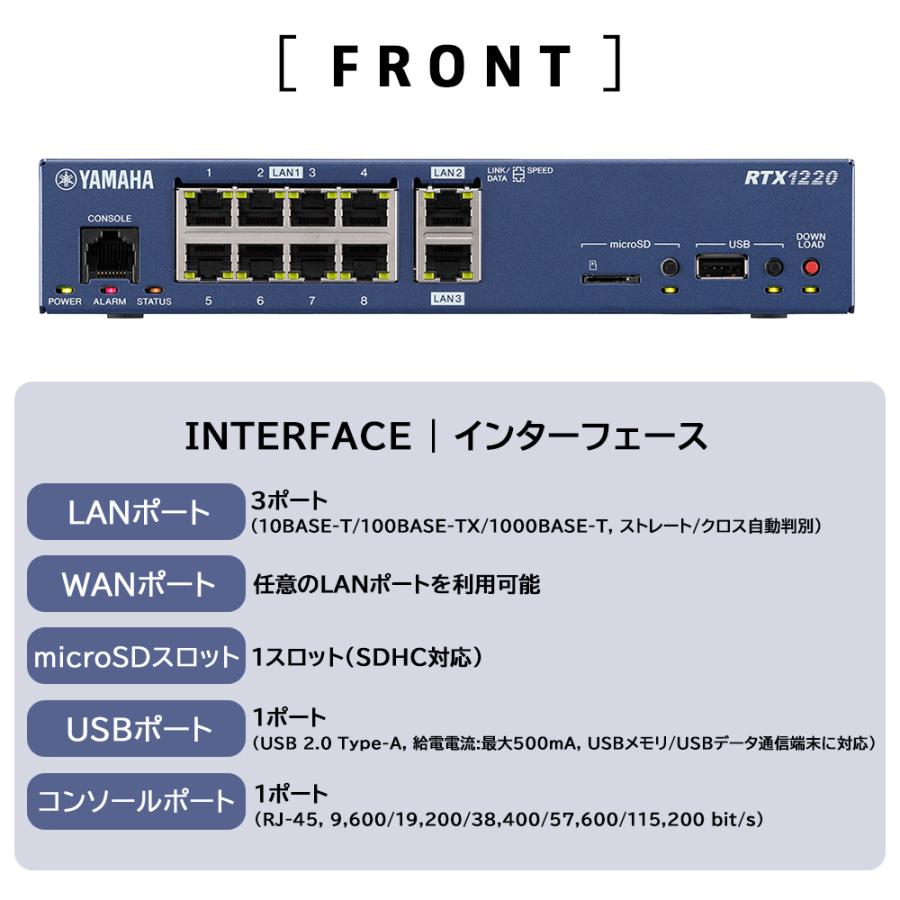 YAMAHA 【正規国内販売品】 ヤマハ RTX1220 ギガアクセス VPN YAMAHA 【正規国内販売品】 ヤマハ RTX1220 ギガアクセス VPN
