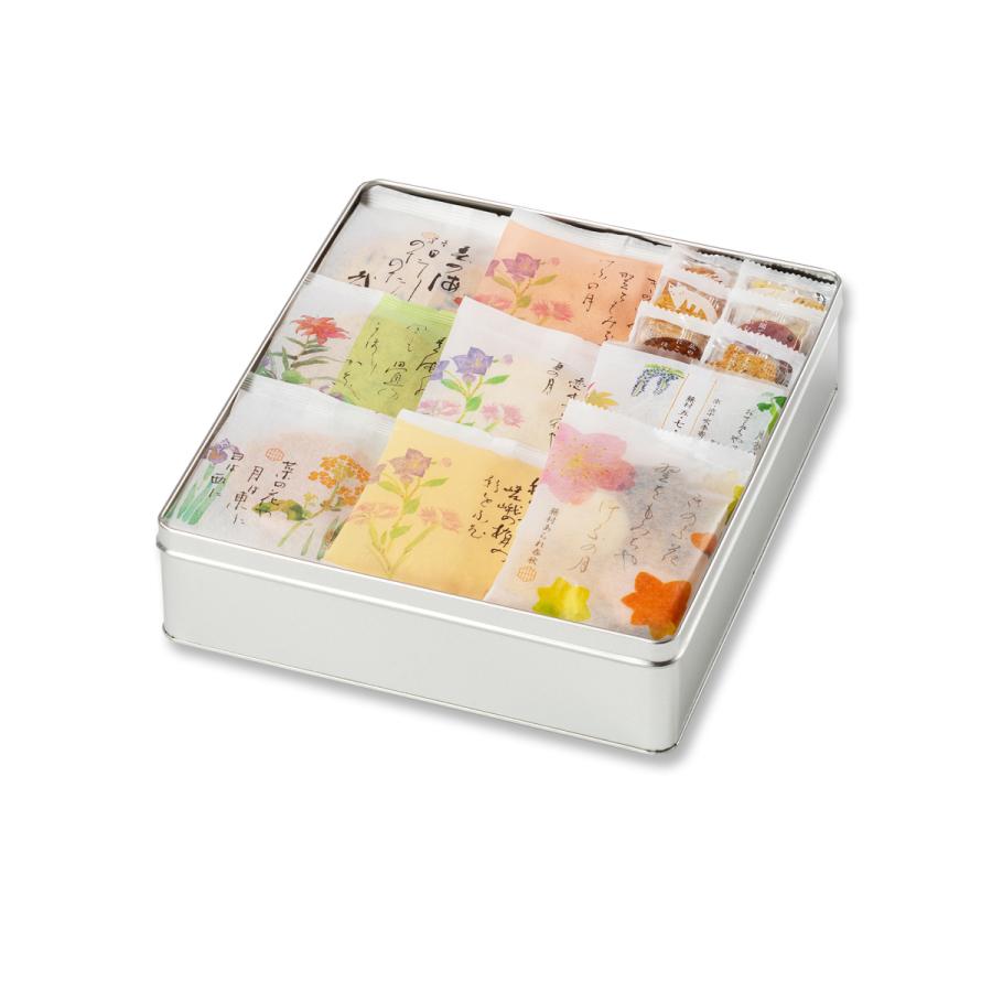 銘菓詰合せ 蕪村花あわせ 大缶 (27袋) : 京都・六角 蕪村菴 銘菓詰合せ 蕪村花あわせ 大缶 (27袋) : 京都・六角 蕪村菴