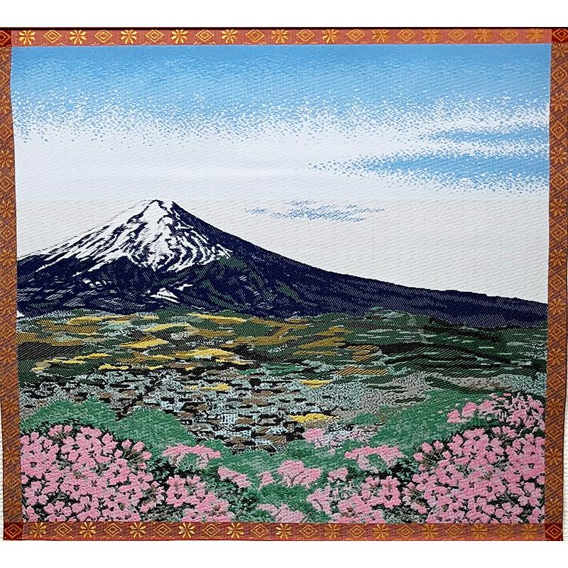 2026年版 令和8年版 織物カレンダー No.3 富士の石楠花 富士山