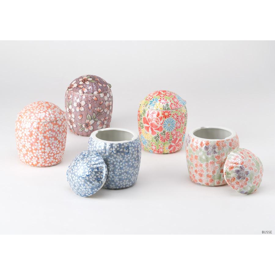 有田焼 花柄 ミニ骨壷 2.3寸【手元供養 分骨用 自宅 保管 骨壷 ミニ 骨