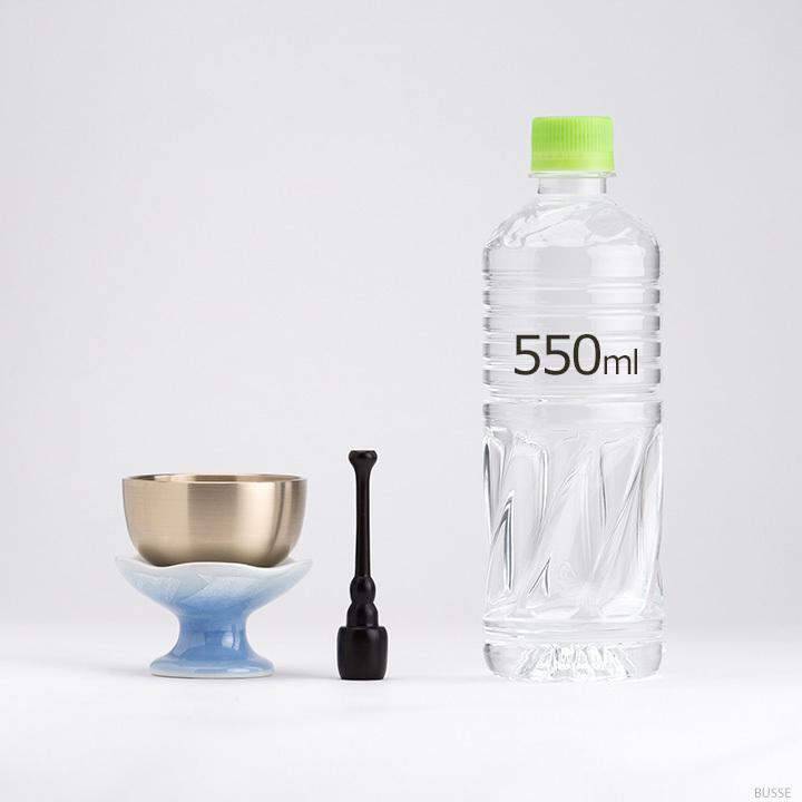 おりんセット ほのか 九谷銀彩ブルー 2.0寸/2.3寸  (スタンドりん棒 おりん 仏具 おしゃれ ミニ モダン) |  | 09
