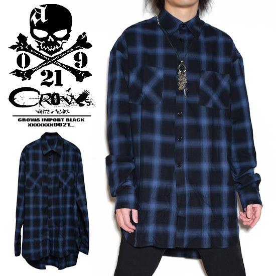 チェックシャツ シャツ カジュアルシャツ メンズ ファッション モード系 シャツ ロングシャツ 春 ブルーチェック ブルー 青 オシャレ インポート 22 春 夏 新作 お兄系 V系 ビター系 原宿系 シャツ Al Bluechk Sht オラオラ系 ファッション Busta