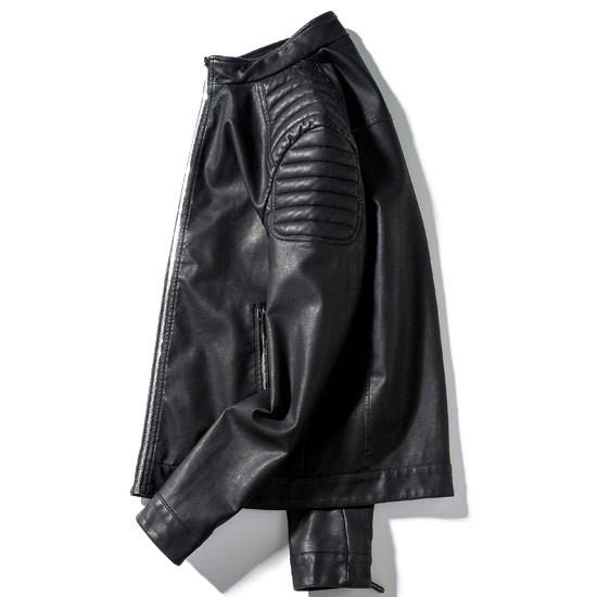 ライダースジャケット メンズ レッド ブルー ブラック ブルゾン インポート 黒 赤 青 V系 個性的 2016 秋 冬 新作 30代 40代 PU  レザージャケット