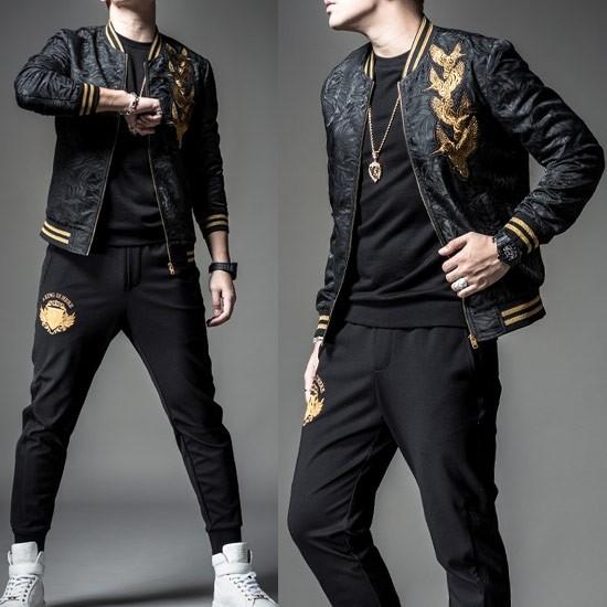 ブルゾン メンズ ジャージジャケット 刺繍 ライン ムラ柄 総柄 インポート お兄系 オラオラ系 悪羅悪羅系 ストリート系ファッション D 9 Gbard Jkt オラオラ系 ファッション Busta 通販 Yahoo ショッピング