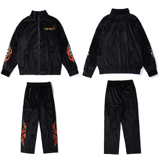 セットアップ メンズ オラオラ系 ジャージ 上下セット 刺繍 ファイヤーパターン 部屋着 ルームウェア お兄系 悪羅悪羅系 ストリート系 父の日 プレゼント |  | 03