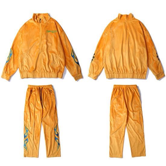 セットアップ メンズ オラオラ系 ジャージ 上下セット 刺繍 ファイヤーパターン 部屋着 ルームウェア お兄系 悪羅悪羅系 ストリート系 父の日 プレゼント |  | 04