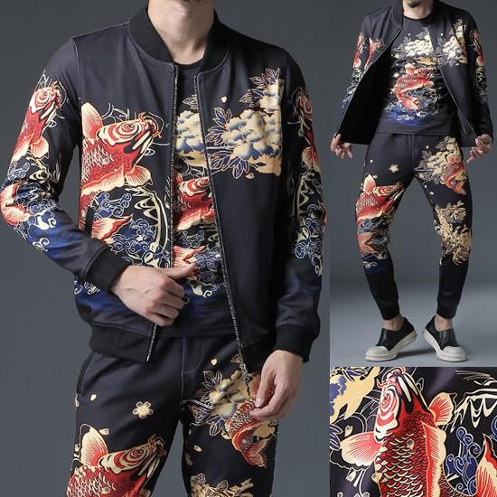 セットアップ 上下セット メンズ オラオラ系 ジャージ 和柄 鯉柄 コイ柄 インポート お兄系 悪羅悪羅系 ストリート系ファッション D Koi Setup オラオラ系 ファッション Busta 通販 Yahoo ショッピング