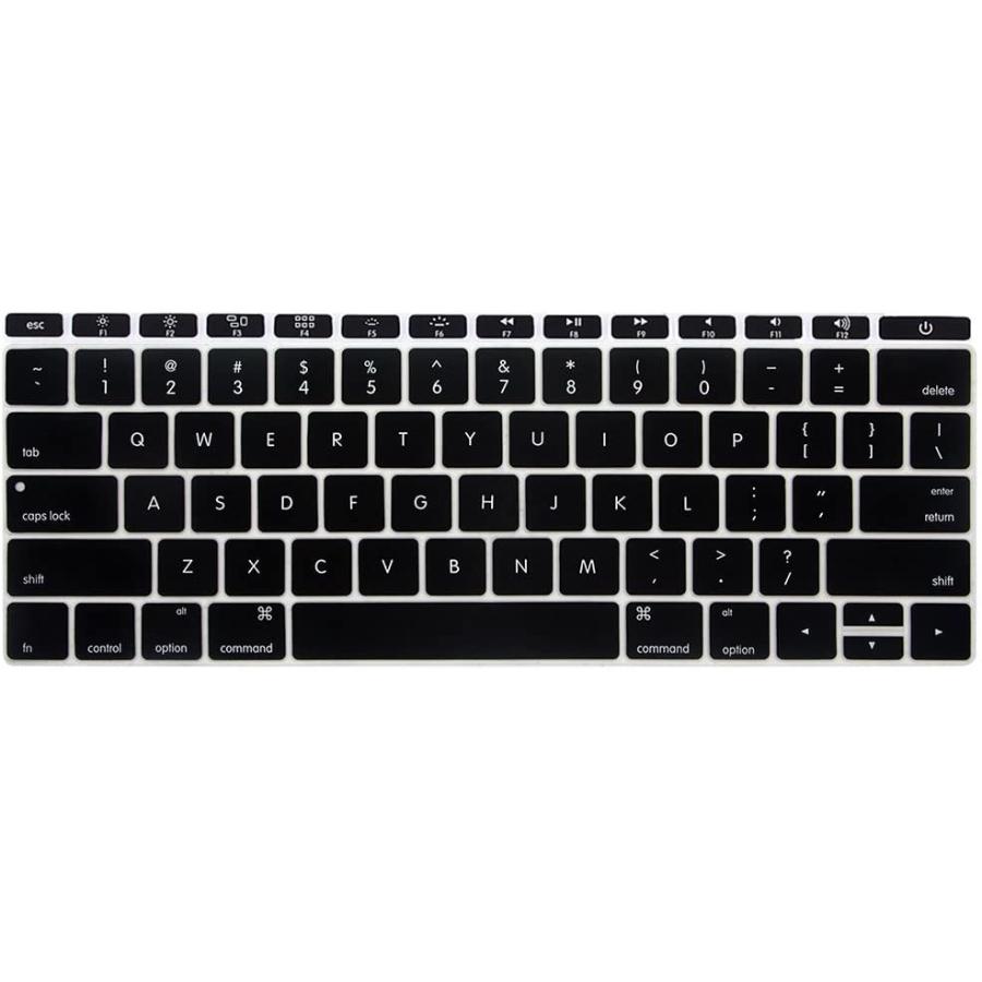 英語配列キーボードカバー (ブラック) MacBook Pro 13インチ A1708 12 