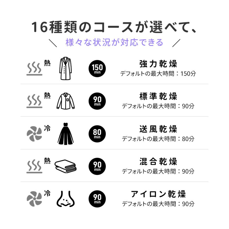日曜日特典☆5%OFF配布中！】衣類乾燥機 8kg 家庭用 大容量 乾燥機 