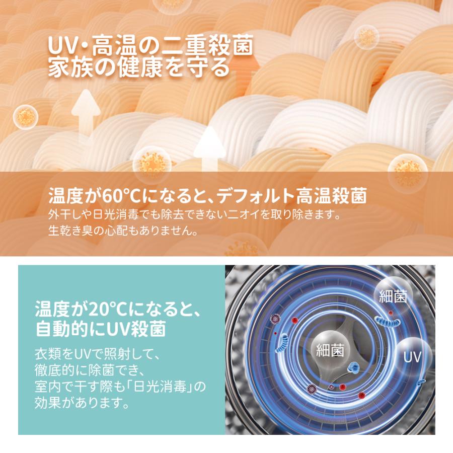 衣類乾燥機 4.5kg 一人暮らし 操作簡単 予約機能 節電 除湿 除菌 シワ取り 衣類 乾燥 布団乾燥 花粉対策 洋服 一人暮らし おしゃれ SENTERN｜busyman-jp｜12